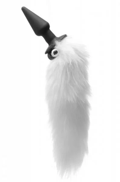 Foxxxy Fanny Tail Vibe White Anal Plug — image 4 of 6