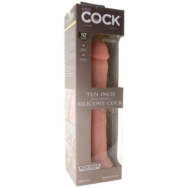 Pipedream Products King Cock Elite 10” Silicone Cock Light