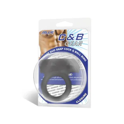 Silicone Duo Snap Cock And Ball Ring