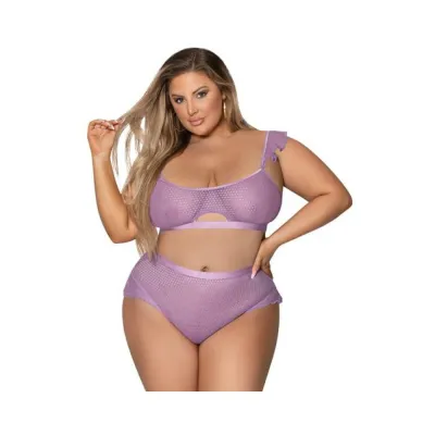 Magic Silk Girl Next Door Bralette Panty Lilac Queen Size