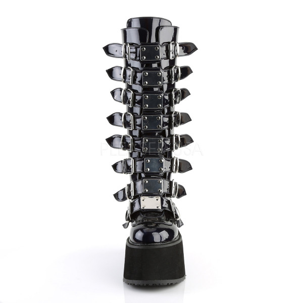 3 1/2 inches PF Knee High Boot w/ 8 Buckle Straps, Back Metal Zip — image 18 of 20