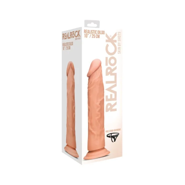 Realrock - 10 / 25 Cm Realistic Dildo - Flesh