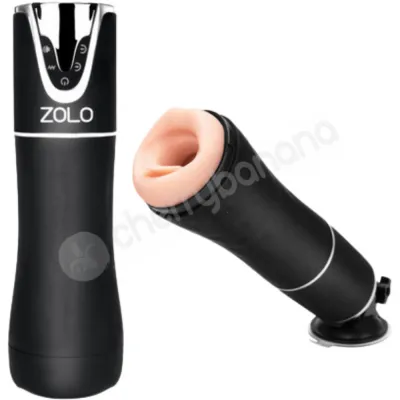 Zolo Black Automatic Blowjob Sucking Vibrating Masturbator