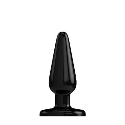 Bottom Line Buttplug Rubber Black 5 In Model 1