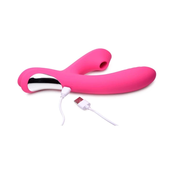 Power Bunny Shudders Suction Vibe Silicone Rechargeable Red — image 6 of 7