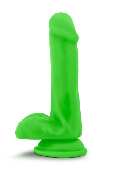 Neo - 6 Inch Dual Density Cock With Balls - Neon Green