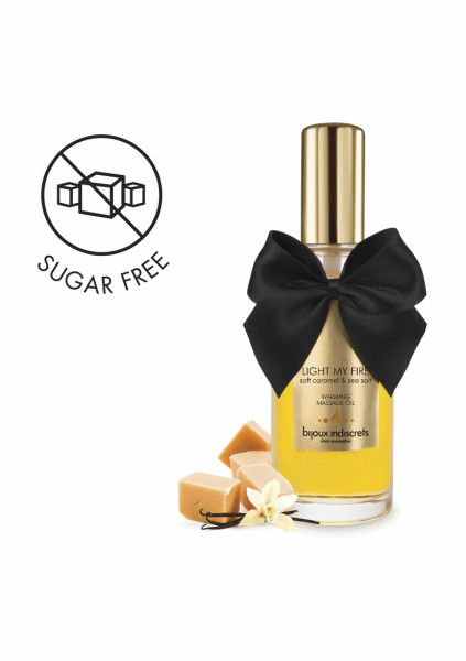 LIGHT MY FIRE - Soft Caramel & Sea Salt - Warming Massage Oil - - Sensual Massage Oil