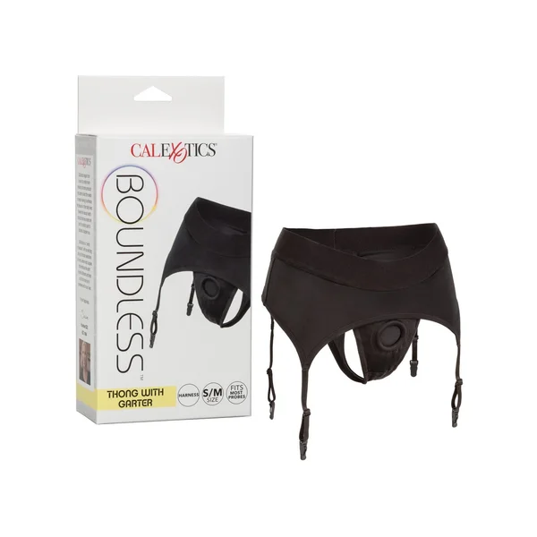 Boundless Thong With Garter - S-m - Black — image 10 of 12