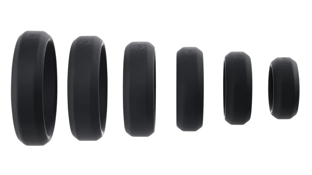 6-Piece Penis Ring Set - Black