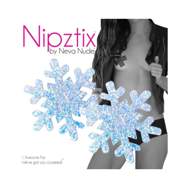 Neva Nude Pasty Snowflake Glitter Frost Pasties