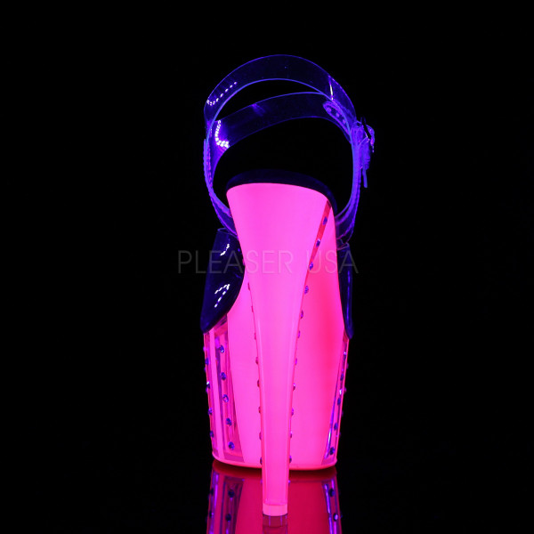 7 inches Heel, 2 3/4 inches UV Reactive RS Lined PF Ankle Strap Sandal — image 4 of 4