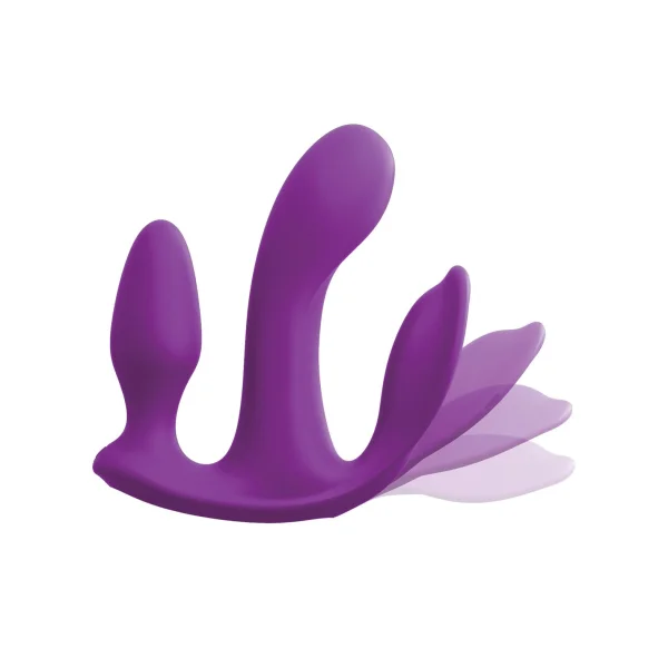 Threesome Total Ecstay Silicone Vibrator - Purple