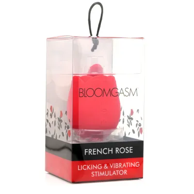 Inmi Bloomgasm French Rose 3 2 Clitoral Vibrator with Licking Tongue