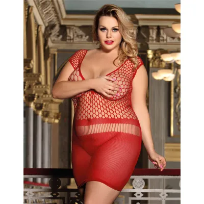 Net Short Sleeve Dress One Size and Queen Available