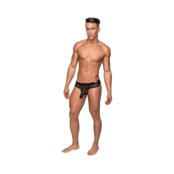 Male Power Hoser Hose Thong Black Lx — image 5 of 6