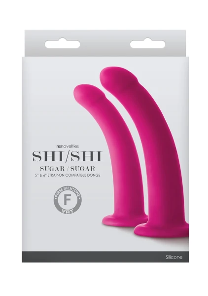 Shi Shi Sugar Silicone Dildo Set - Pink
