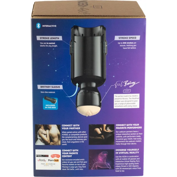 KIIROO KEON Interactive Stroking Device With Feel Britney Stroker Penis Masturbator