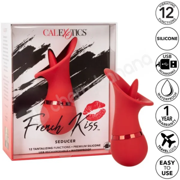 Calexotics French Kiss Seducer Full Contact Scoop Fluttering Tongue Clit Vibe