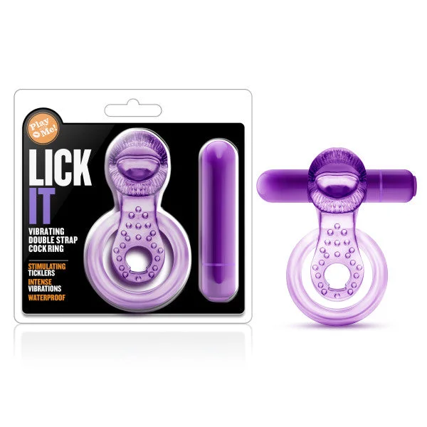 Lick It - Vibrating Double Strap Cock Ring (Purple) — image 14 of 14