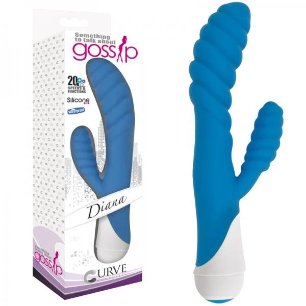 Gossip Something To Talk About Diana Rabbit Vibrator Blue — image 5 of 6
