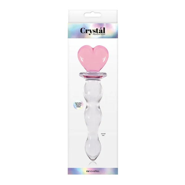 Crystal Heart of Glass Dildo - Pink