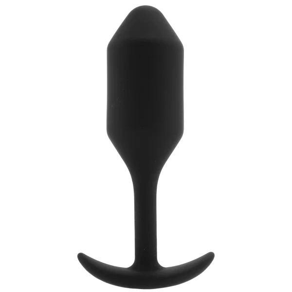 b-Vibe Snug Plug 2 Medium Silicone Weighted Butt Plug - Black