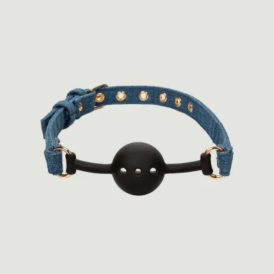 CalExotics Ride Em Premium Denim Collection Ball Gag