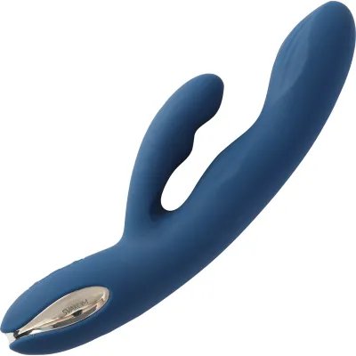 SVAKOM Aylin Rechargeable Waterproof Silicone Dual Stimulation Vibrator Blue
