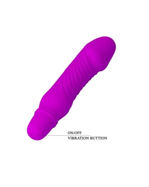 Stev Vibrating Dildo - 5.3 Inch - Violet