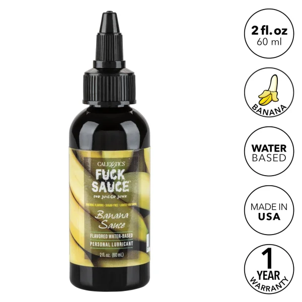 Fuck Sauce Flavored Water-Based Personal  Lubricant - Banana - 2 Fl. Oz.