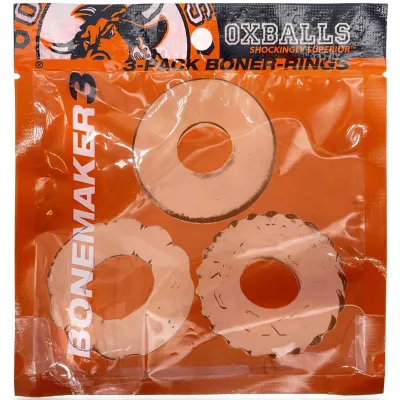 Bonemaker 3 Pc Cockring Set Clear