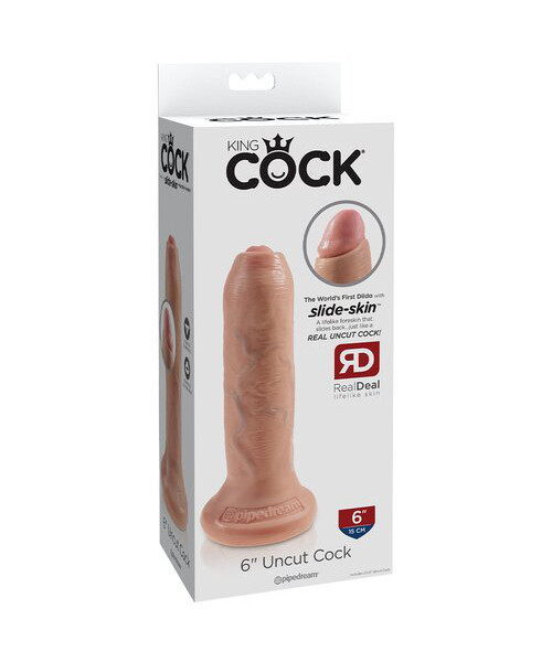 Pipedream King Cock Light Tone Uncut Dildo - 6, 7 or 9 Inch — image 8 of 10