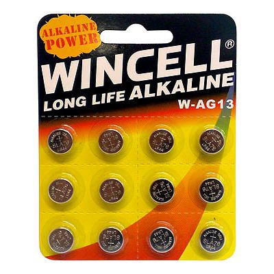 Wincell Long Life Alkaline Ag13 12 Pack
