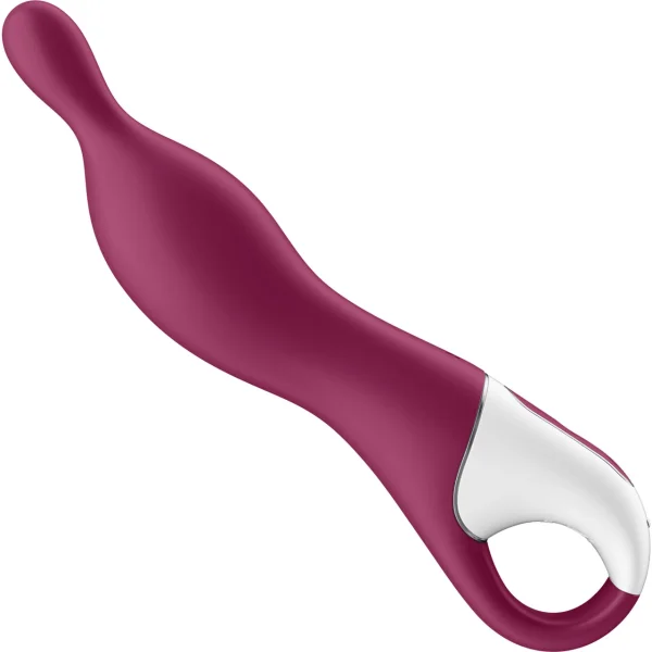 Satisfyer A-Mazing 1 Rechargeable Waterproof 12-Function A-Spot Vibrator - Berry