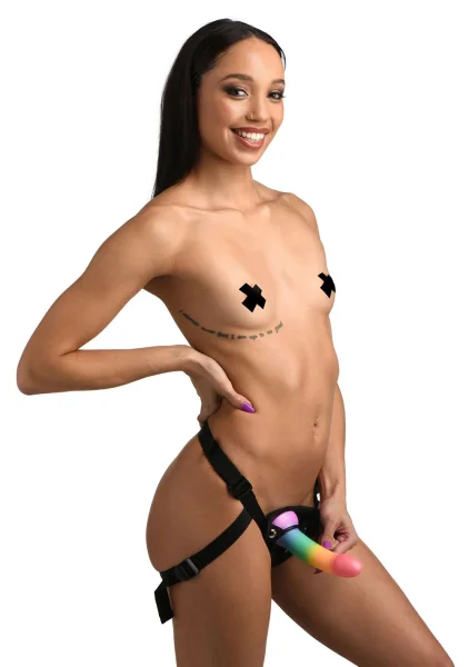 Simply Sweet Phallic Rainbow 6.9" Silicone Suction Cup Dildo