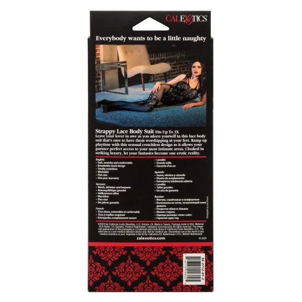 Scandal Plus Size Strappy Lace Body Suit