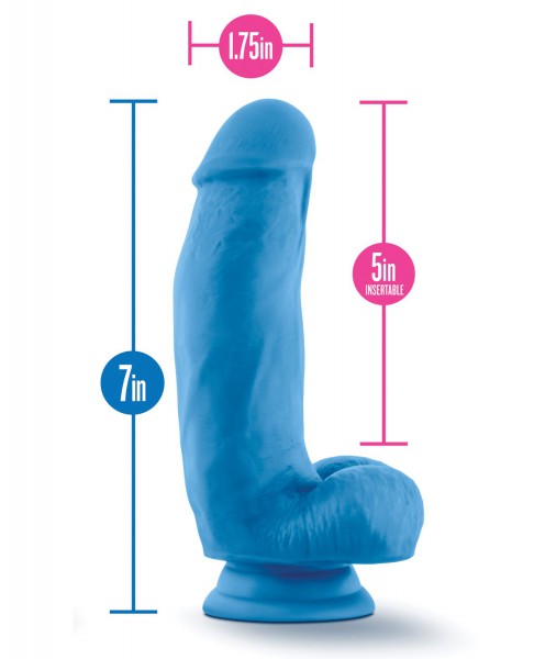 Blush Neo Elite 7" Silicone Dual Density Cock w/Balls — image 3 of 10