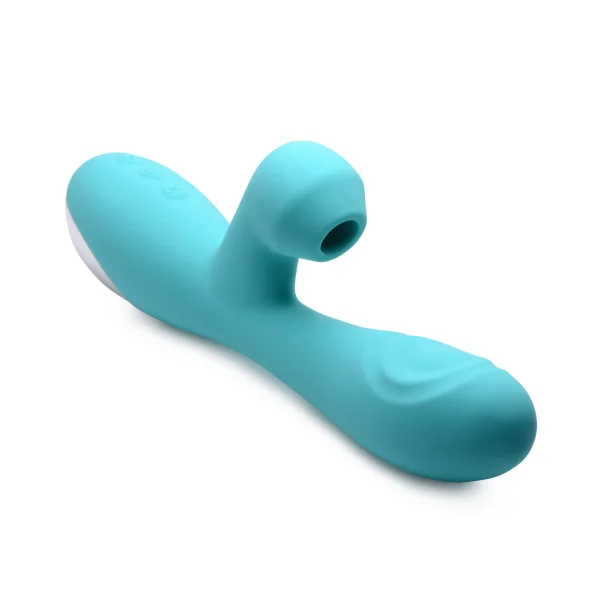 Shegasm 5 Star 10x Silicone Suction & Pulsing Rabbit - Teal