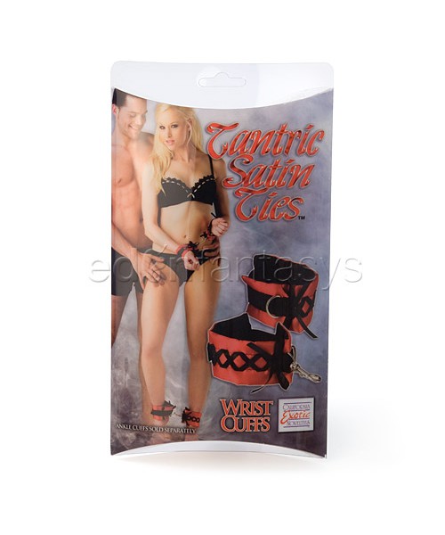 Tantric satin ties wrist cuffs