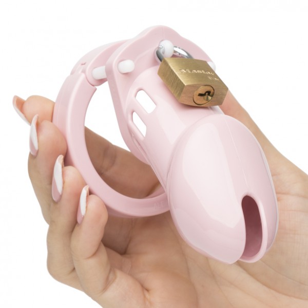 CB-6000 Pink Male Chastity Cage Kit