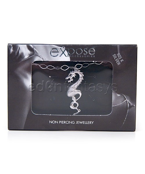 Silver dragon body chain