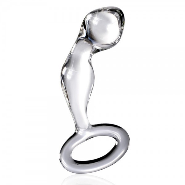 Icicles No 46 Curved P-Spot Glass Butt Plug