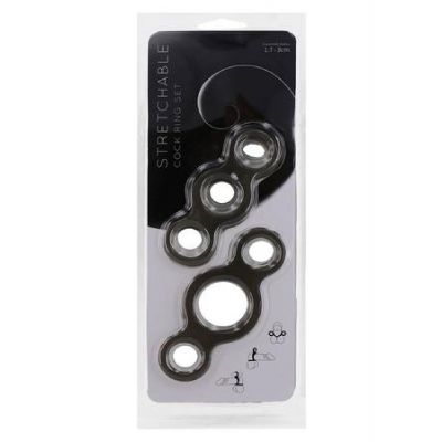 Stretchable Cock Ring Set Smoke