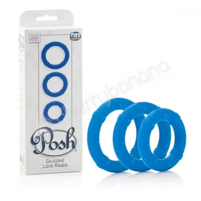 Posh Blue Silicone Love Rings