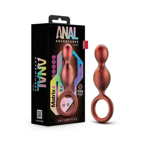 Anal Adventures Matrix - Duo Loop Plug - Copper