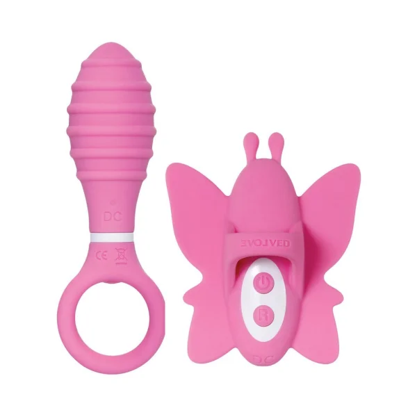 Evolved Double Date Couples Toy Vibrating Butt Plug Vibrating Butterfly Clit Stimulator10 Functions — image 11 of 16