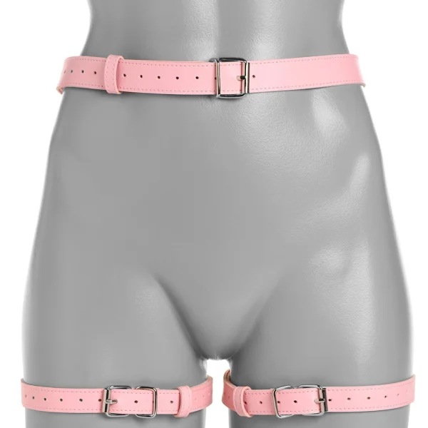 Strict Bondage Harness with Bows - X-Large / XX-Large, Pink