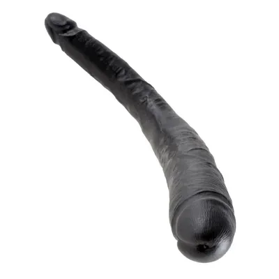 King Cock 16 Inch Tapered Double Dildo Black 16 Inch