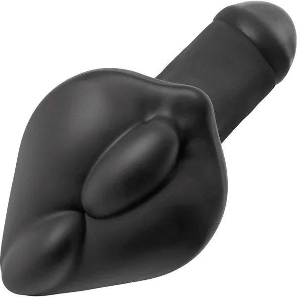 Bumpher Soft Silicone Dildo Base for Harness Play - Black