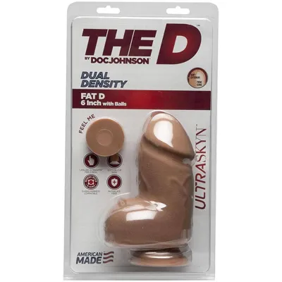 The D Fat D 6 Inch With Balls Ultraskyn Caramel